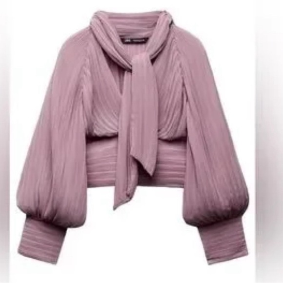 Zara Tied Pleated Top - Picture 10 of 10